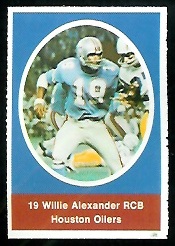 1972 Sunoco Stamps      261     Willie Alexander